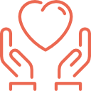Good hands heart icon